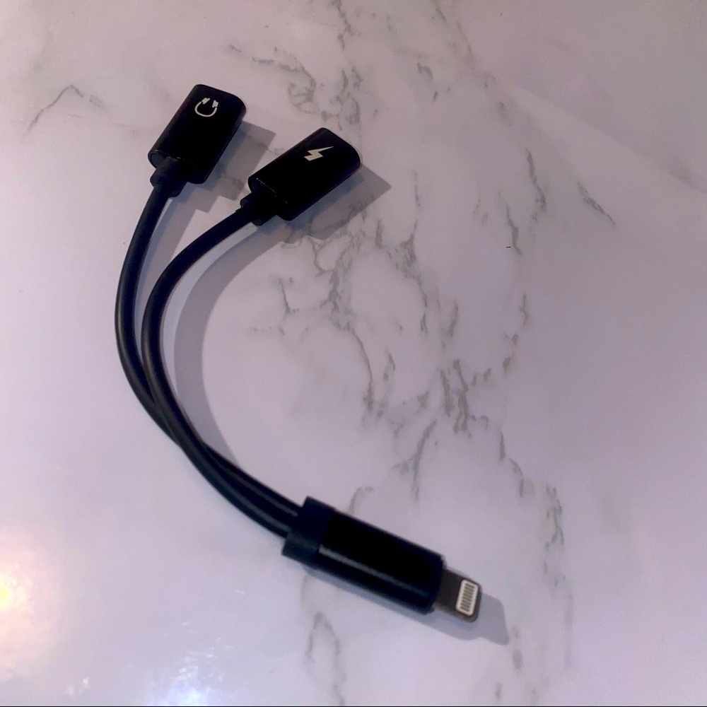 Dual for lightning charger adapter audio charger